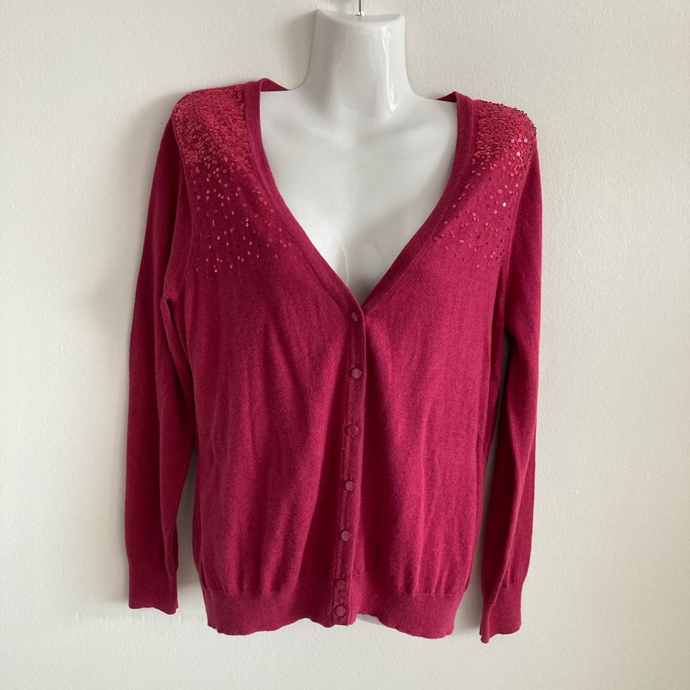 Merona Sequined Cardigan Sweater  Size XL